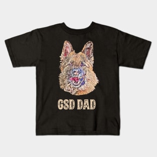 German Shepherd Dog Dad Father's Day Gift Kids T-Shirt